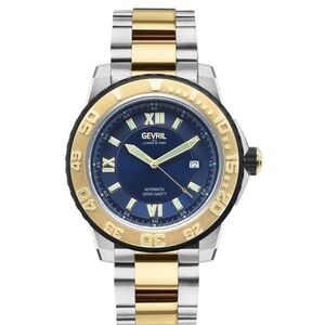 Gevril Seacloud Men's 3125B Swiss Made Automatic Two Tone NWOT